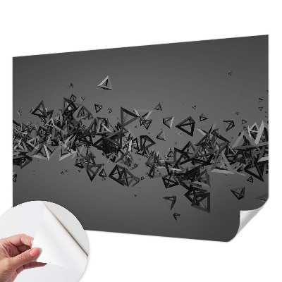 Papel mural con patrón decorativo con un motivo de abstracciones geométricas