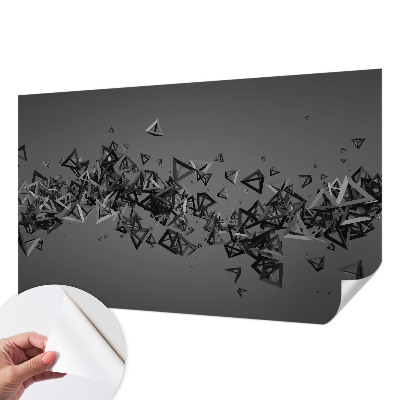 Papel mural con patrón decorativo con un motivo de abstracciones geométricas