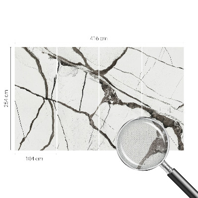 Papel mural texturado decorativo Grietas en el mármol