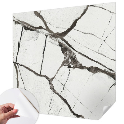 Papel mural texturado decorativo con acabado de grietas en efecto mármol