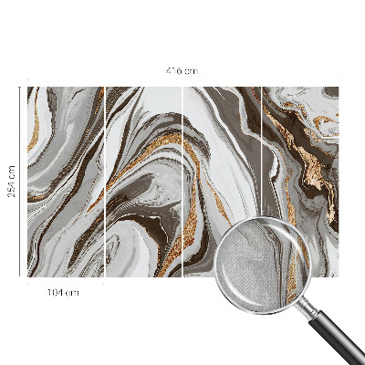 Fotomural decorativo para cabecero de cama con diseño de remolinos de mármol