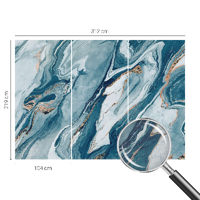 Mural de pared con estampado hermoso con motivo de elegancia mineral