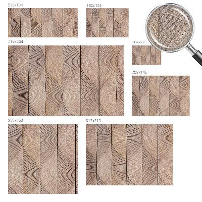 Papel mural con patrón decorativo Ondas de madera