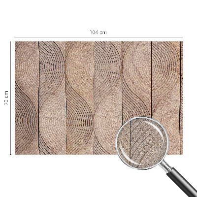 Papel mural con patrón decorativo Ondas de madera