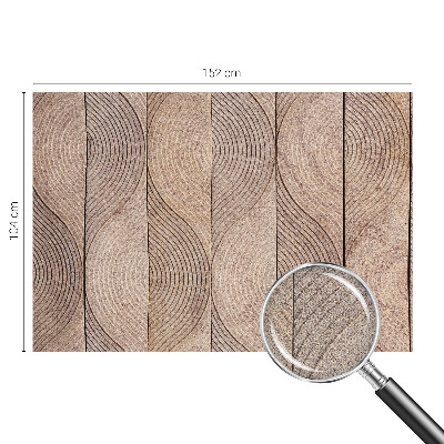 Papel mural con patrón decorativo Ondas de madera