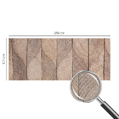 Papel mural con patrón decorativo Ondas de madera