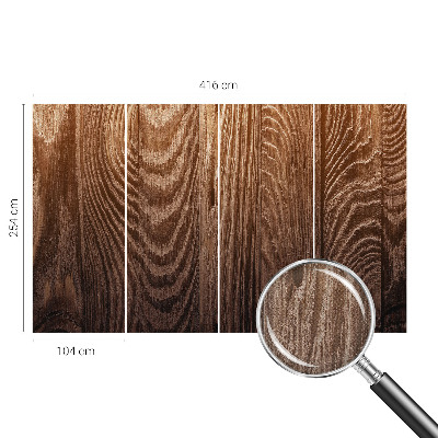 Papel mural con patrón decorativo Anillos de madera