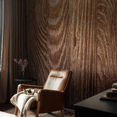 Papel mural con patrón decorativo Anillos de madera