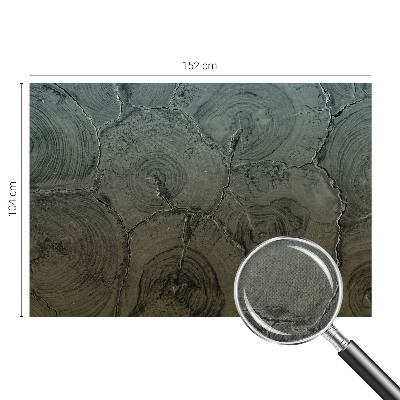 Papel mural texturado decorativo Anillos de madera