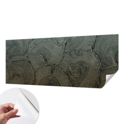 Papel mural texturado decorativo Anillos de madera