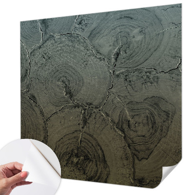 Papel mural texturado decorativo Anillos de madera