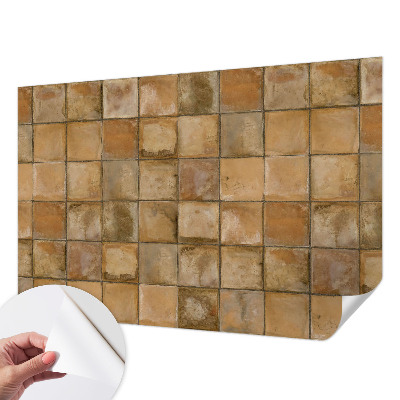 Fotomural decorativo para cabecero de cama con un mosaico rústico