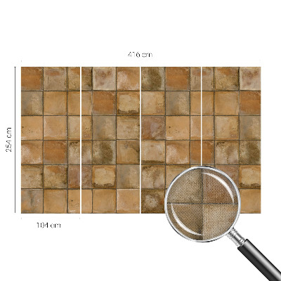 Fotomural decorativo para cabecero de cama con un mosaico rústico