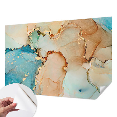 Papel mural con patrón decorativo con un diseño abstracto y colorido