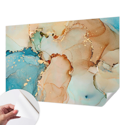 Papel mural con patrón decorativo con un diseño abstracto y colorido