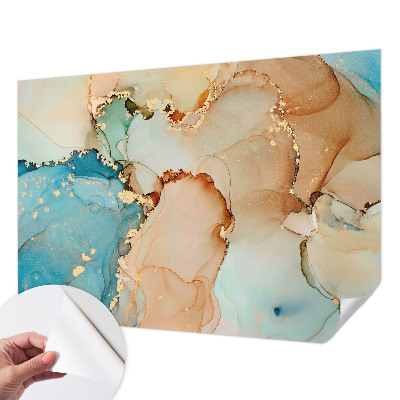 Papel mural con patrón decorativo con un diseño abstracto y colorido