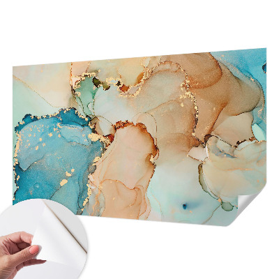 Papel mural con patrón decorativo con un diseño abstracto y colorido
