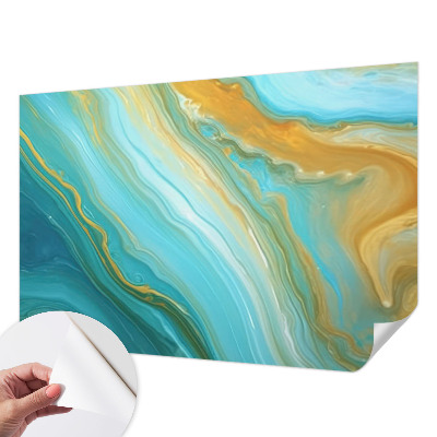 Mural de pared con estampado hermoso con diseño de ondas abstractas