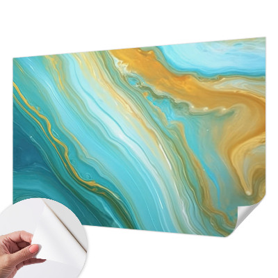 Mural de pared con estampado hermoso con diseño de ondas abstractas