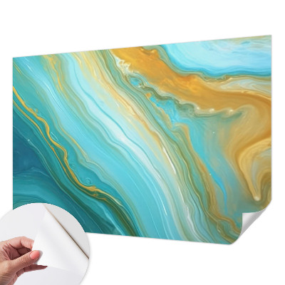 Mural de pared con estampado hermoso con diseño de ondas abstractas
