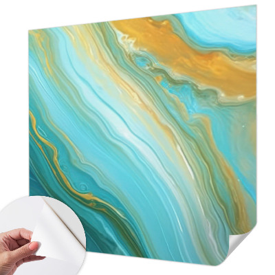 Mural de pared con estampado hermoso con diseño de ondas abstractas