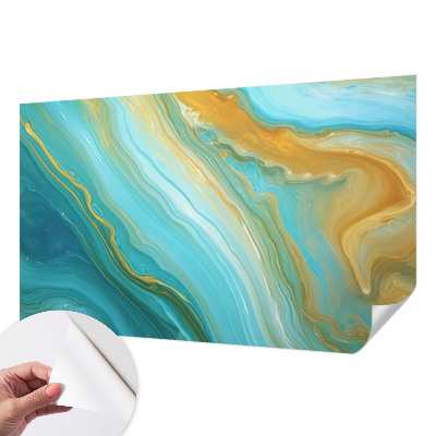 Mural de pared con estampado hermoso con diseño de ondas abstractas
