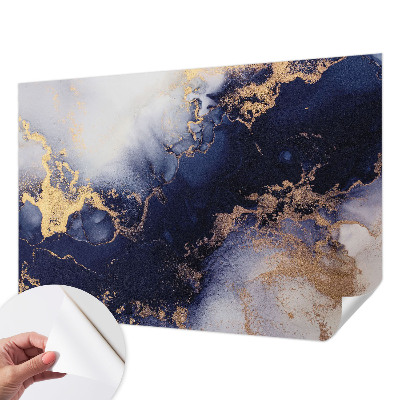Papel mural texturado decorativo olas azul marino