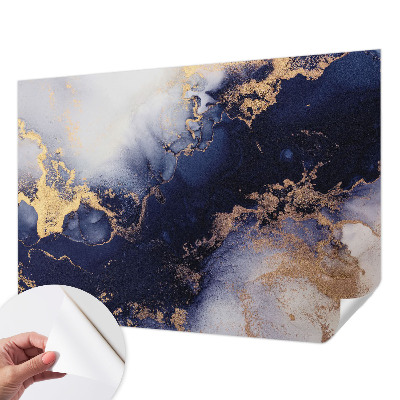 Papel mural texturado decorativo olas azul marino