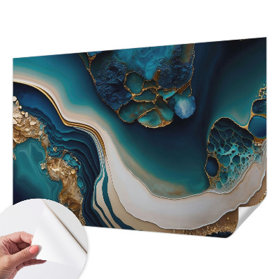 Fotomural decorativo para cabecero de cama con una abstracción colorida
