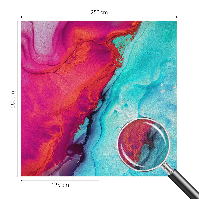 Papel mural con patrón decorativo Ola colorida