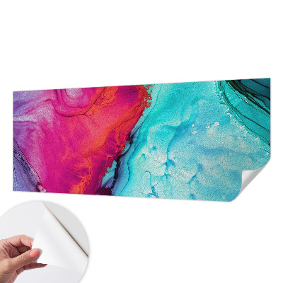 Papel mural con patrón decorativo Ola colorida
