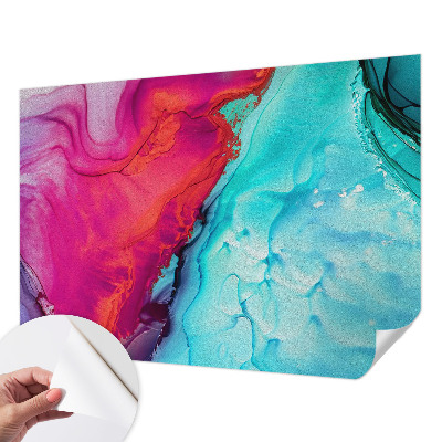 Papel mural con patrón decorativo Ola colorida