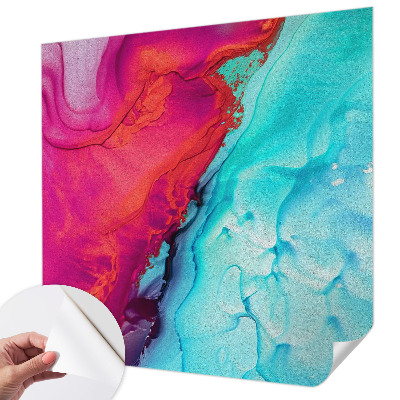 Papel mural con patrón decorativo Ola colorida