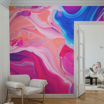 Mural de pared con estampado hermoso Ondas líquidas