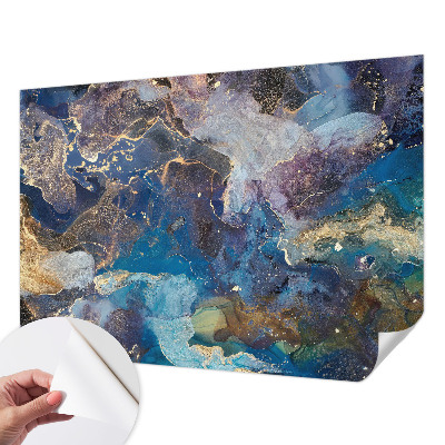 Papel mural texturado decorativo con diseño de mosaico cósmico