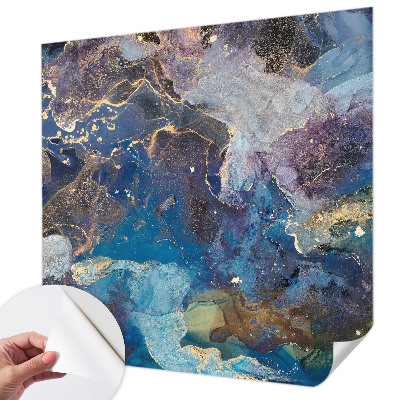 Papel mural texturado decorativo con diseño de mosaico cósmico