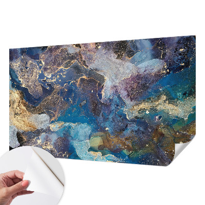 Papel mural texturado decorativo con diseño de mosaico cósmico