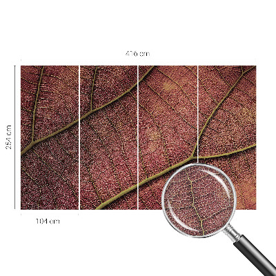 Fotomural decorativo para cabecero de cama Textura foliar