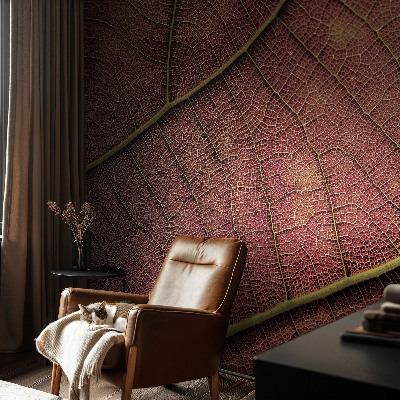 Fotomural decorativo para cabecero de cama Textura foliar