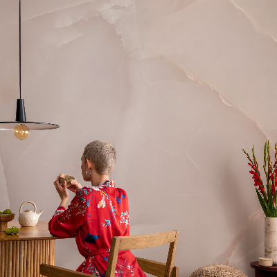 Fotomural decorativo para cabecero de cama mármol rosa