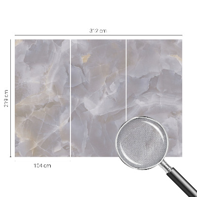 Fotomural decorativo para cabecero de cama con diseño de ondas de mármol