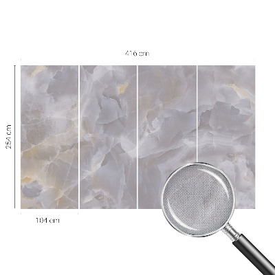 Fotomural decorativo para cabecero de cama con diseño de ondas de mármol
