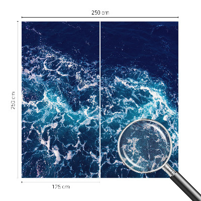 Mural de pared con estampado hermoso olas del mar