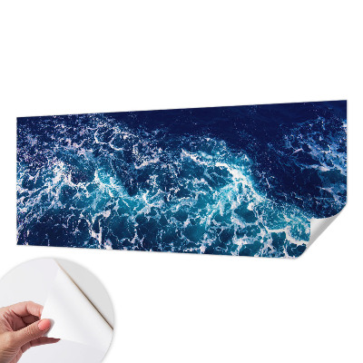 Mural de pared con estampado hermoso con motivo de olas del mar