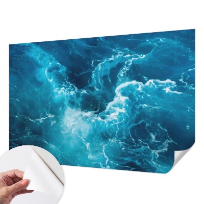 Papel mural texturado decorativo con diseño de remolinos marinos