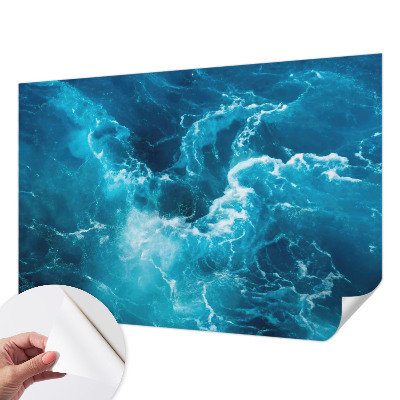 Papel mural texturado decorativo con diseño de remolinos marinos