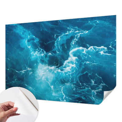 Papel mural texturado decorativo con diseño de remolinos marinos