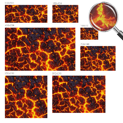 Fotomural decorativo para cabecero de cama Magma fuerte