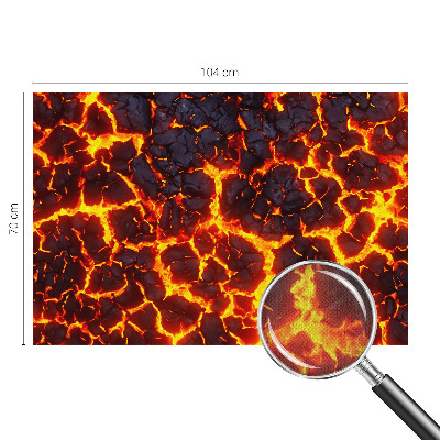 Fotomural decorativo para cabecero de cama Magma fuerte