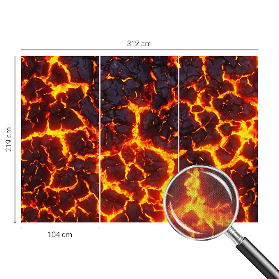 Fotomural decorativo para cabecero de cama Magma fuerte